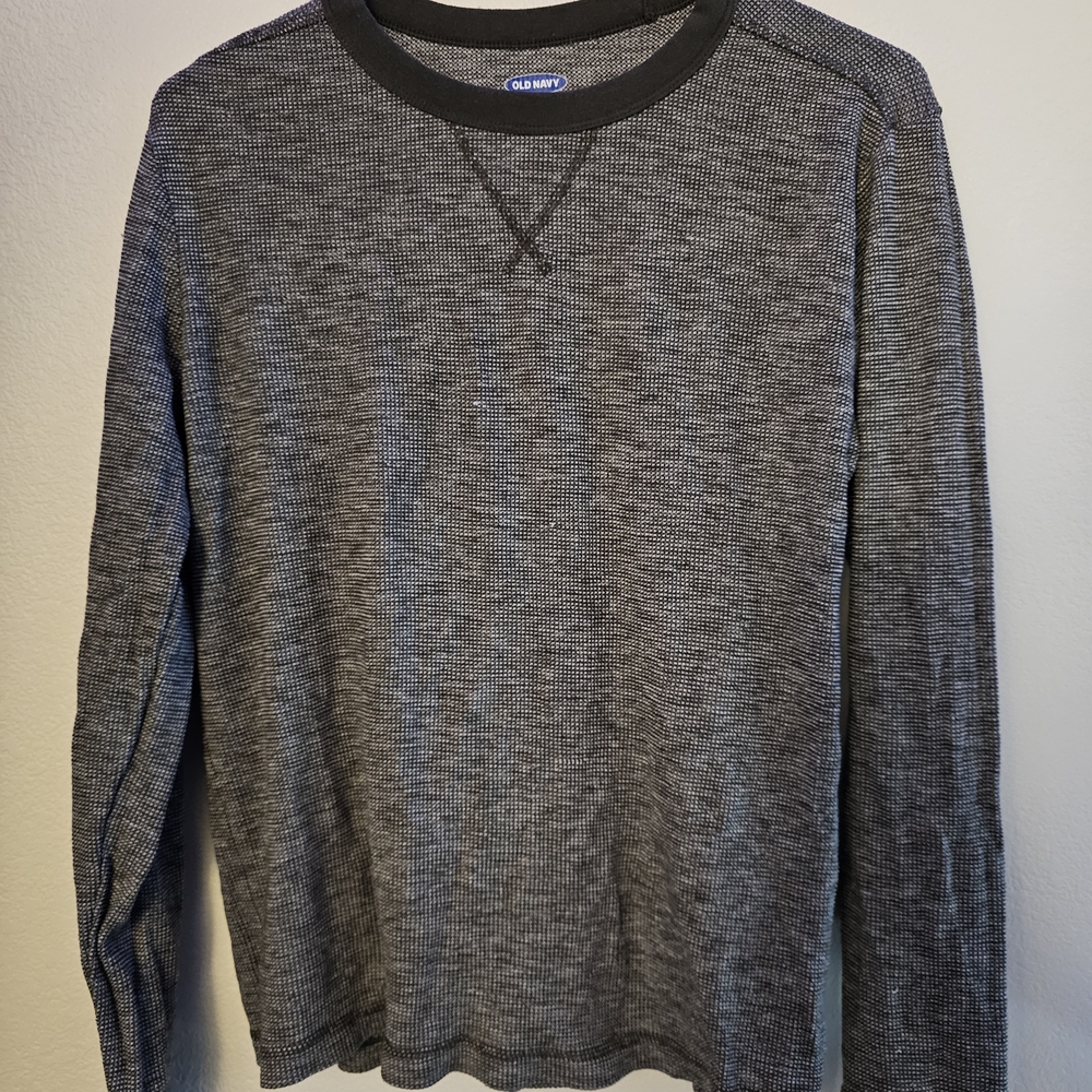 Old Navy Olive Gray Soft Wash Long Sleeve Shirt Small